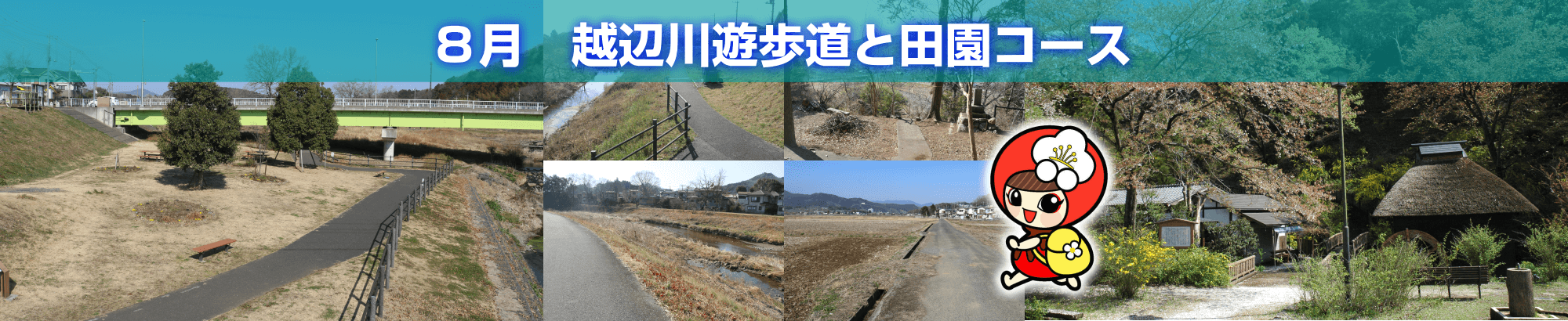越辺川遊歩道と田園コース